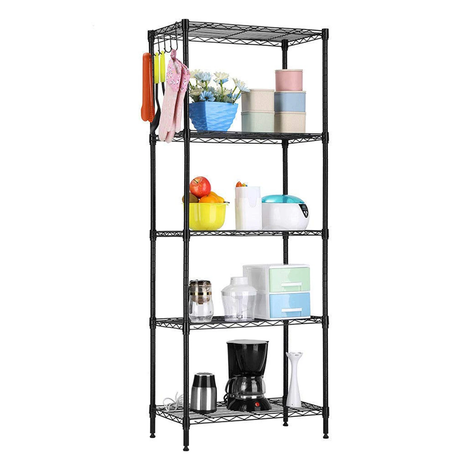 

US Warehouse Changeable Assembly Floor Standing Carbon Steel Storage Rack Black
