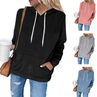 casual loose hoodie vintage fashion women simple sweatshirt with pocket solid poleron 2021 korean oversized hoodie plus size 3xl