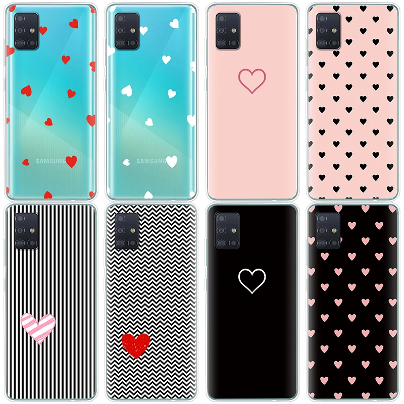 Любящее сердце силиконовый чехол для Samsung Galaxy A51 Мягкий ТПУ защитный Coque 6 5 дюйма