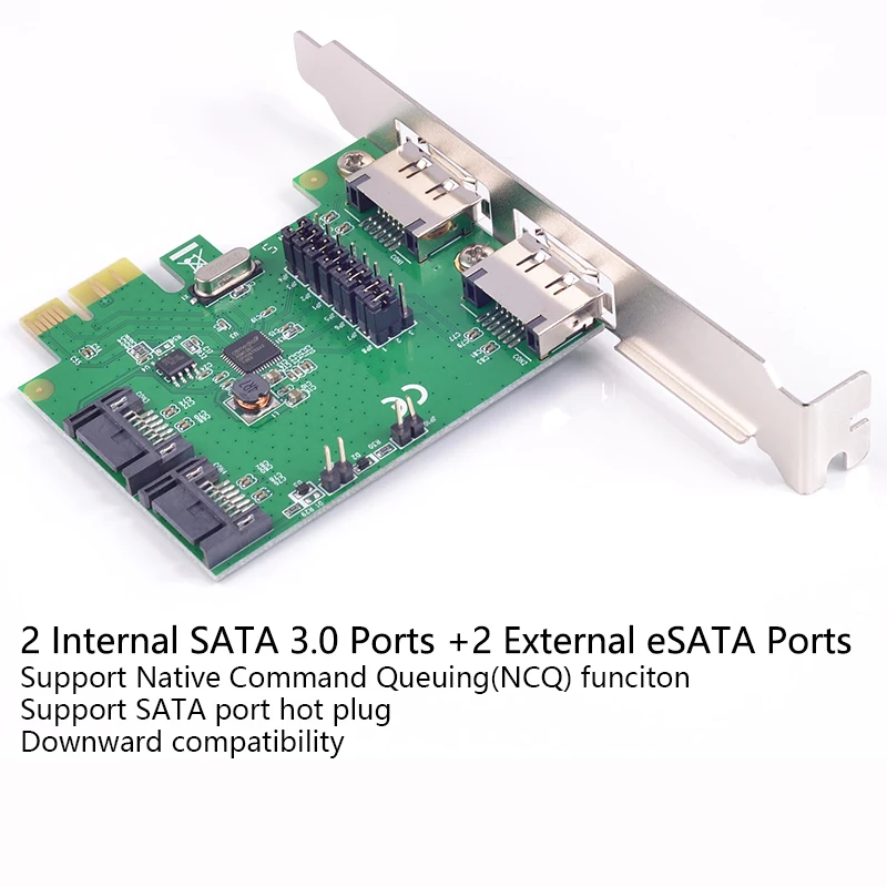 Адаптер SATA-PCI-e 2 порта eSATA SATA HDD 3 PCI-e адаптер Расширенная карта разъем SATAIII PCI e PCIe x1