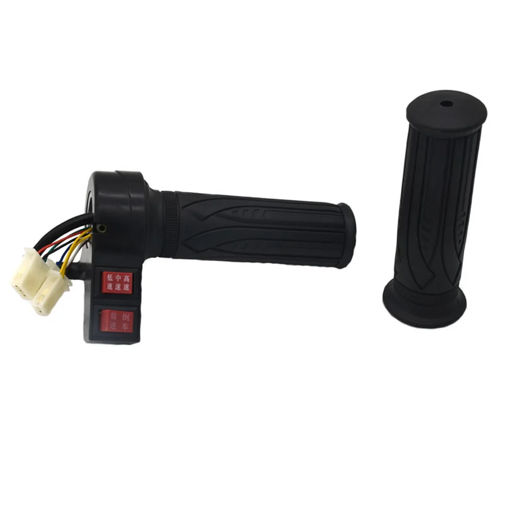 

1pc Black Electric Bike Throttle Accelerator Handle Grip Set Replacement Part