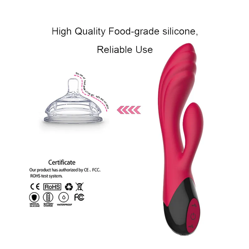 Новый 7-частотный женский Вибрационный Массажный инструмент с двойной головкой