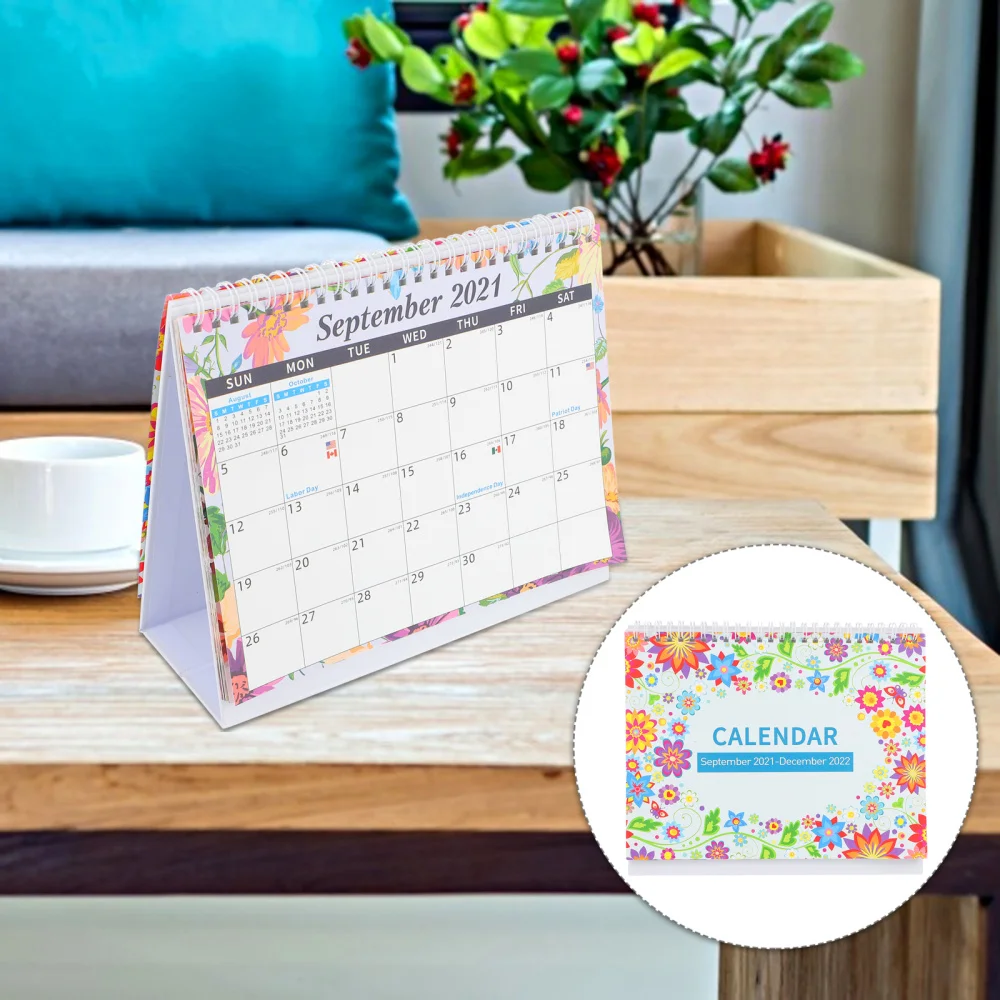 

1Pc 2022 Desk Calendar English Calendar Countdown Schedule (Assorted Color)