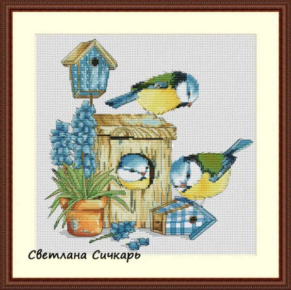 

HH WY Top Quality Lovely Counted Cross Stitch Kit counted embroidery cross stitch The Blue Bird