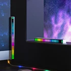 RGB-подсветильник светильник для автомобиля, 32 светодиода, с голосовой активацией