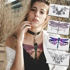 Водостойкая Сексуальная Женская тату-наклейка на грудь, грудь