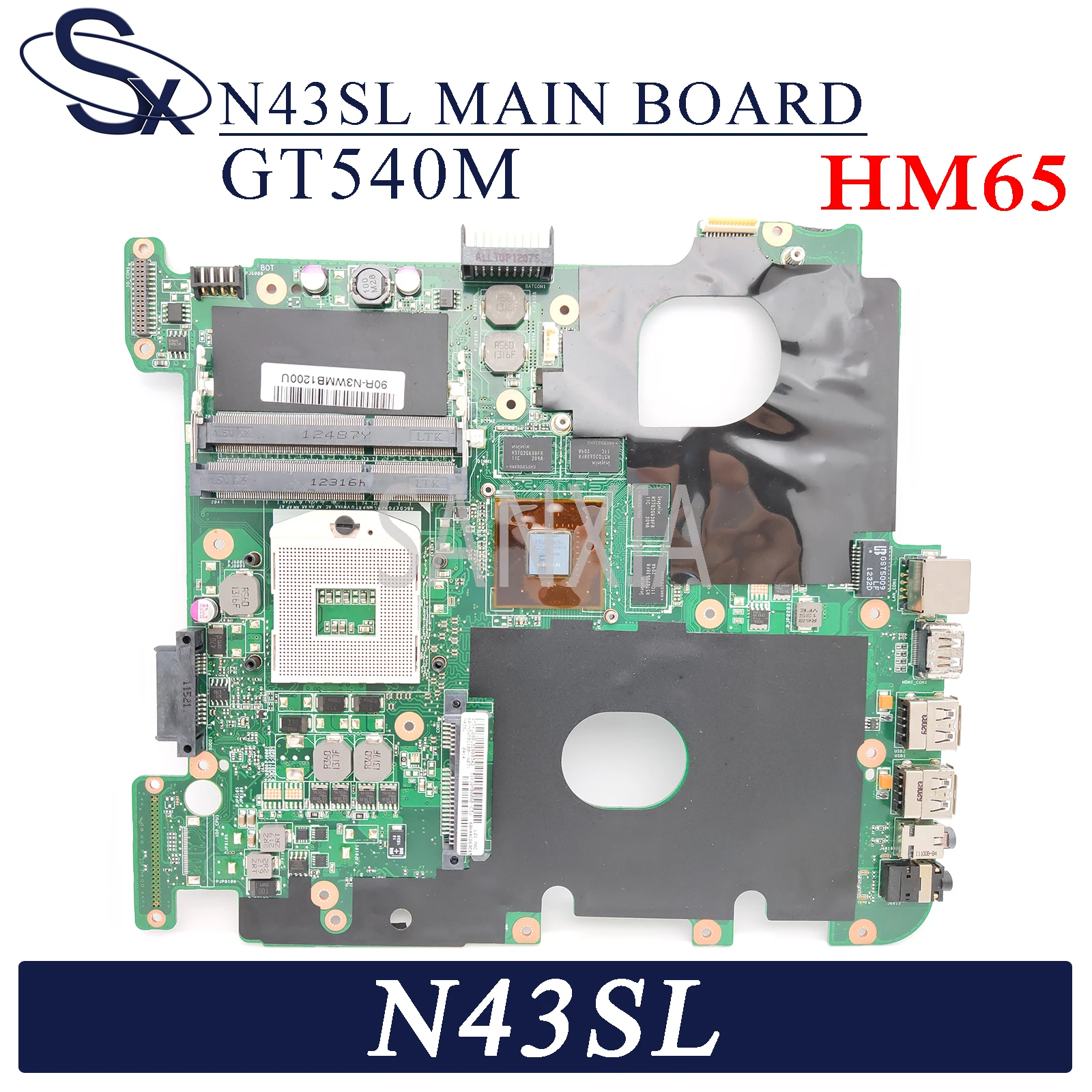 Материнская плата KEFU N43SL для ноутбука ASUS N43SM N43SN N43S оригинальная материнская HM65