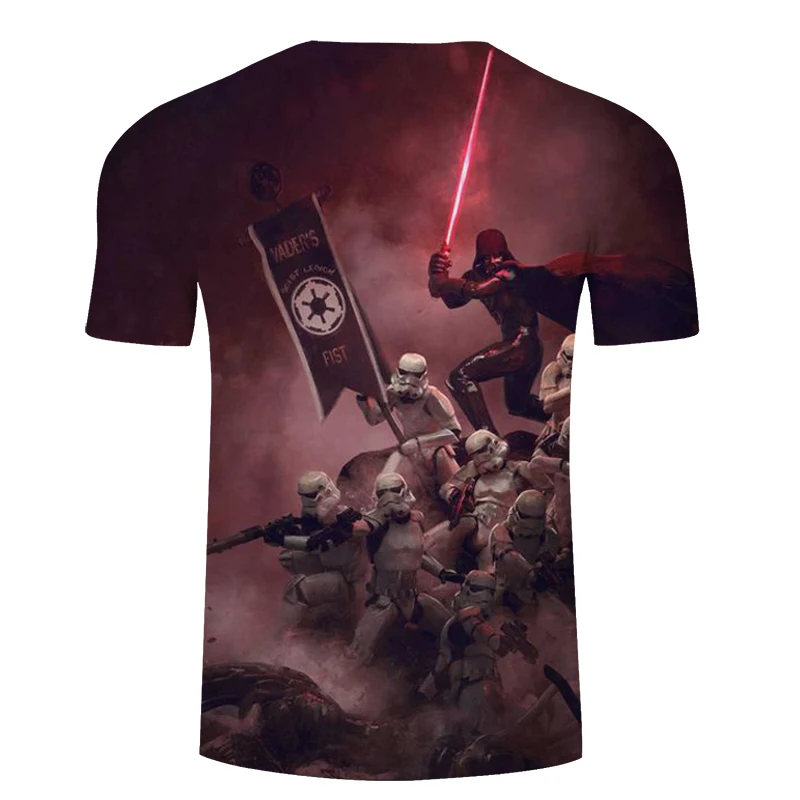 Off white Высокое качество Мужская футболка 3D мультфильм фильм костюм футболка harajuku для взрослых Дарт Вейдер модная мужская футболка Топ