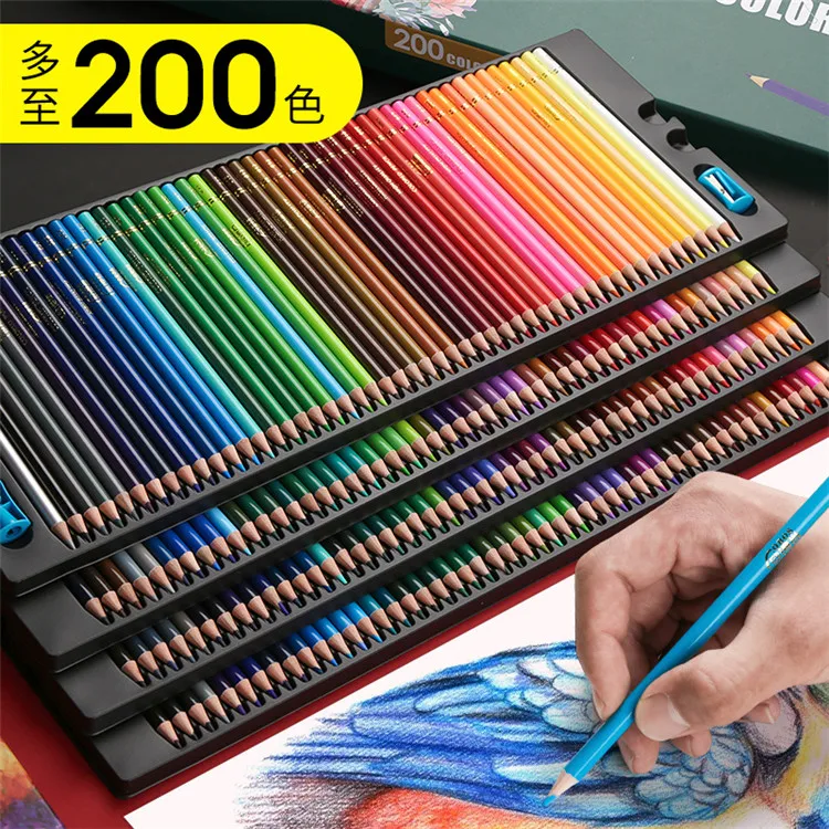 

200 colors OBOS professional color pencils painting sketch students water-soluble painting brushes oily art supplies