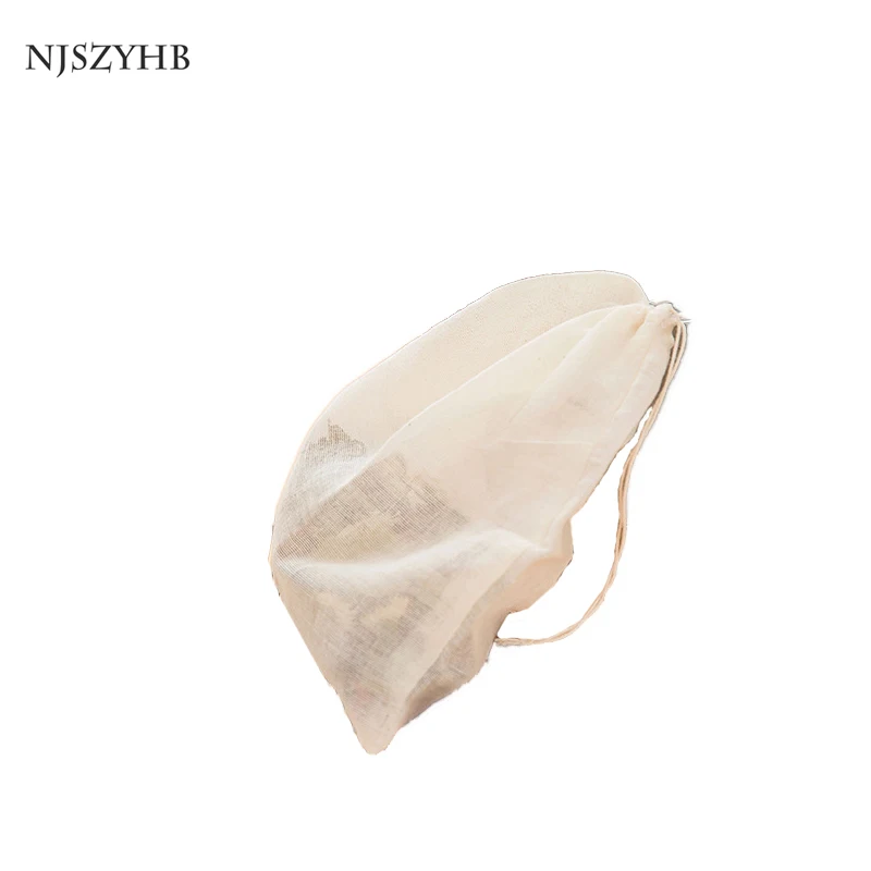 Высококачественный Хлопковый мешок для фильтров на шнурке кухонные