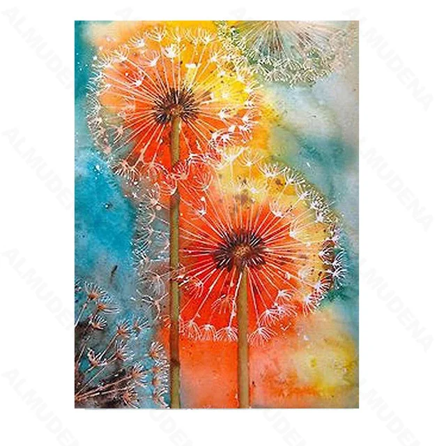 

Diy Diamond Painting Elephant Peacock Dandelion English Art Nordic Style Full Diamond Hand-Made Point Diamond