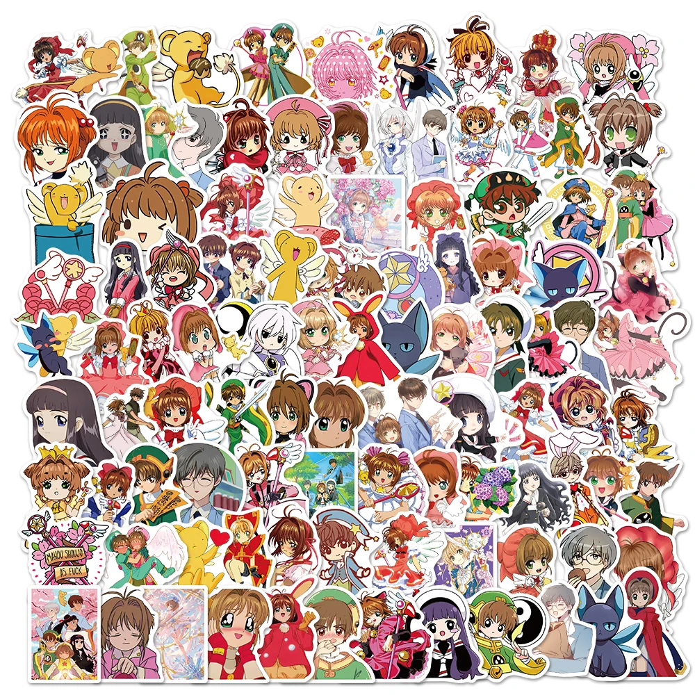 

10/30/50/100pcs Anime Cardcaptor Sakura Stickers for Guitar Skateboard Motorcycle Stickers Laptop Set Cartoon Kids Children Toy