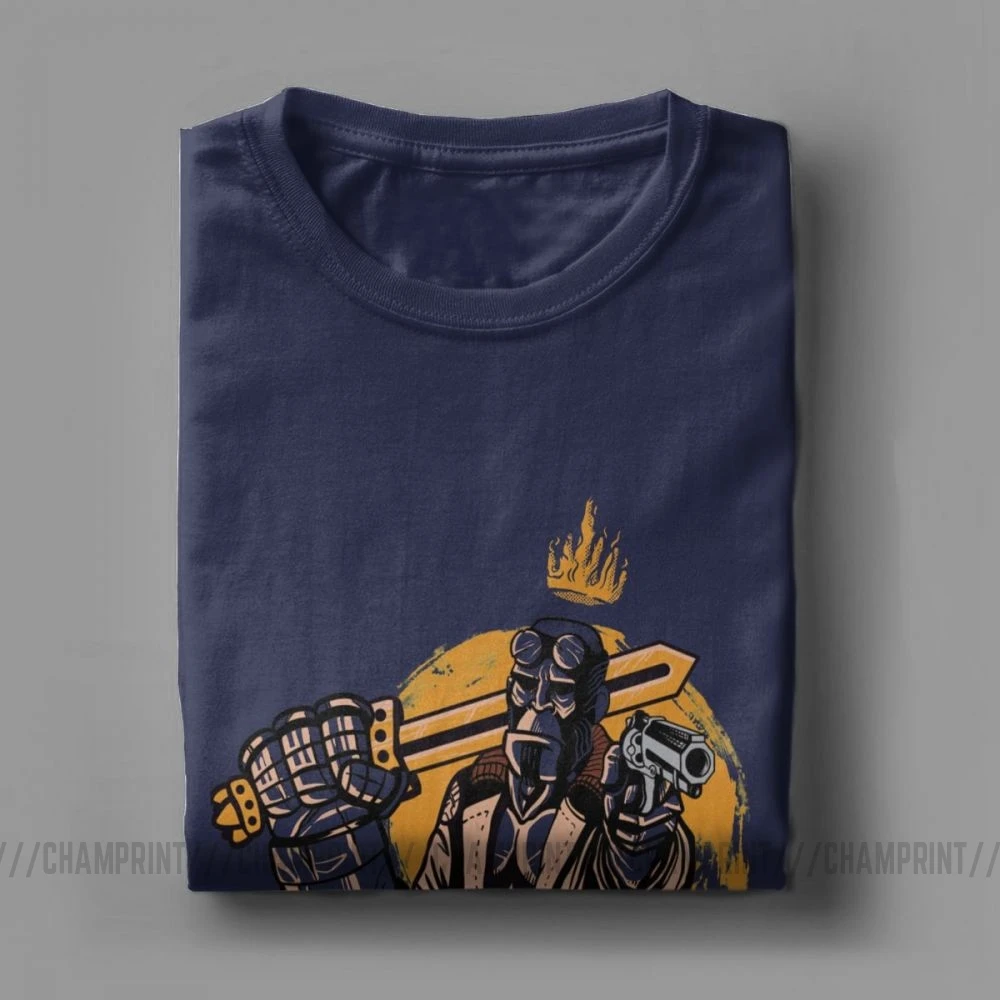 Новинка футболки Hellboy для мужчин футболка из 100% хлопка с круглым вырезом коротким