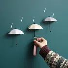 Комплект из 3 предметов, в форме зонта изготовленные на заказ заплаты крюка настенный шкаф для одежды Вешалки для ключей для мелочей крючки для ванной и кухни липкий держатель
