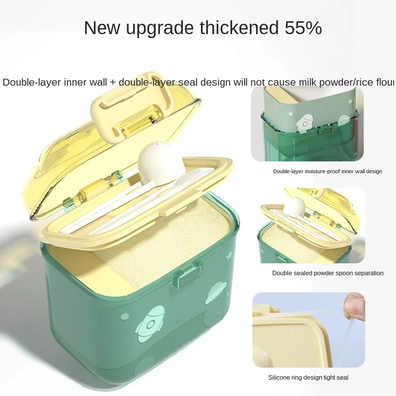 Caja de almacenamiento port&aacute;til para leche en polvo para beb&eacute;s, Sub embalaje para exteriores, gran capacidad, dep&oacute;sito de almacenamiento de alimentos, LB953-1