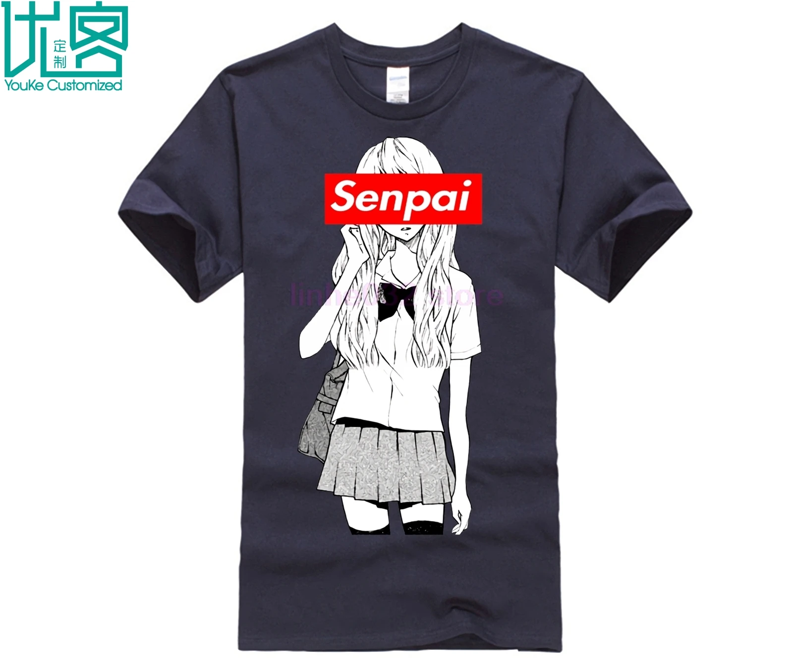 Мужская футболка Senpai аниме девушка Nerdy забавная | одежда