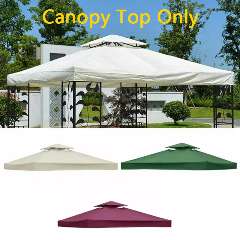 

Durable Outdoor Waterproof Sun Shade Cover UV30+ Replacement Canopy Roof For Tier Patio Grill BBQ Gazebo Roof Top