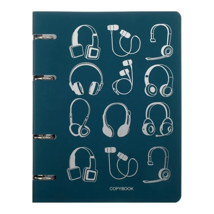 Тетрадь 100 листов в клетку на кольцах ColourMania &quotДизайн 6&quot обложка мелованный