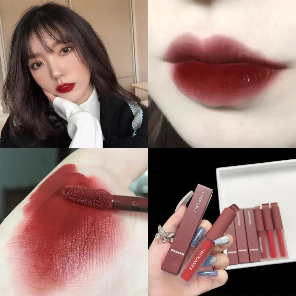 

4g Liquid Lipstick Chic Non-sticky Nourishing Silky Lip Glaze Waterproof Velvet Matte Lip Lacquer