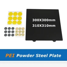 300mm 310mm Double Side Textured PEI Powder Steel Plate Sheet + 9pcs Magnet For CR10 3D Printer Build Plate Parts