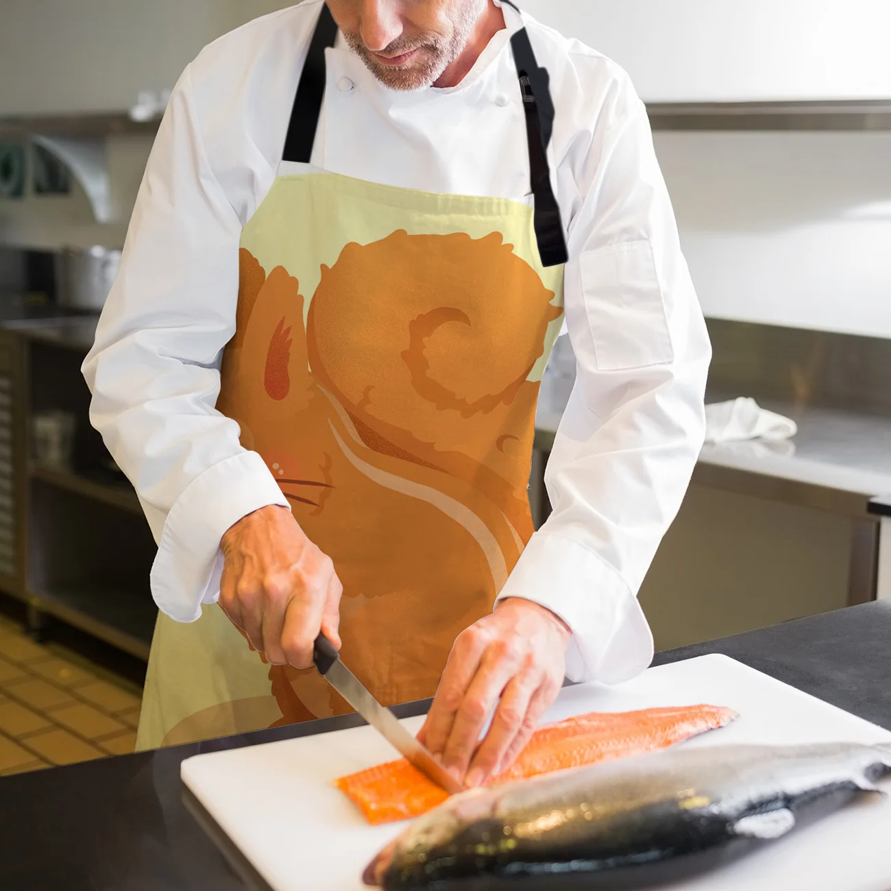 Tophome Кухонный Фартук с изображением мультяшной белки регулируемые фартуки из