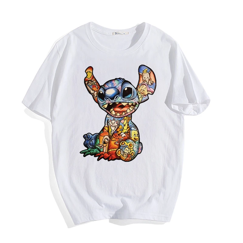 

Global Best Seller Summer Cartoon Personality Fashion Stitch Oversized vintage shirt T Shirt 98% Cotton Ventilation