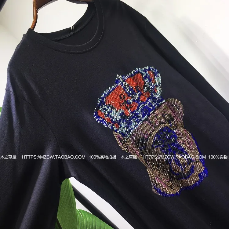 Женское платье с блестками QING MO черное круглым вырезом длиной до колена весеннее