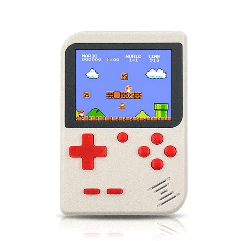 White Перезаряжаемая мини портативная игровая консоль Hd 3,0-дюймовый экран ретро-игра мини-портативный плеер для игр для детей Встроенная игра 168/400 - Цвет: White