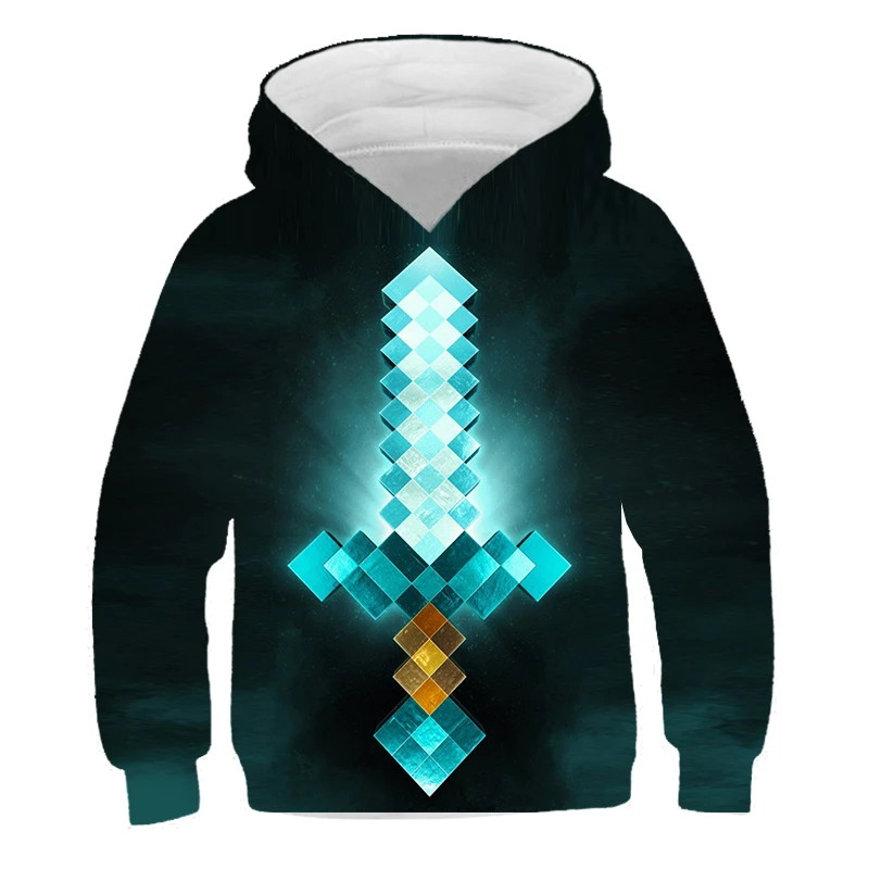 Детская толстовка с капюшоном 3D My World повседневный модный топ для мальчиков и