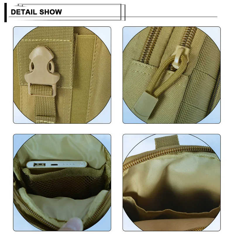Men Waist Bag Canvas Fanny Pack Belt Phone Drop Leg Bags Military Zipper Waterproof Phone Waist Packs 6.8 inch Cellphone Bum Bag