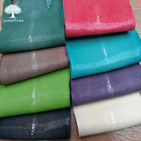 junetree genuine stingray skin leather hide pelt grained large big size natural manta ray fish skin colors