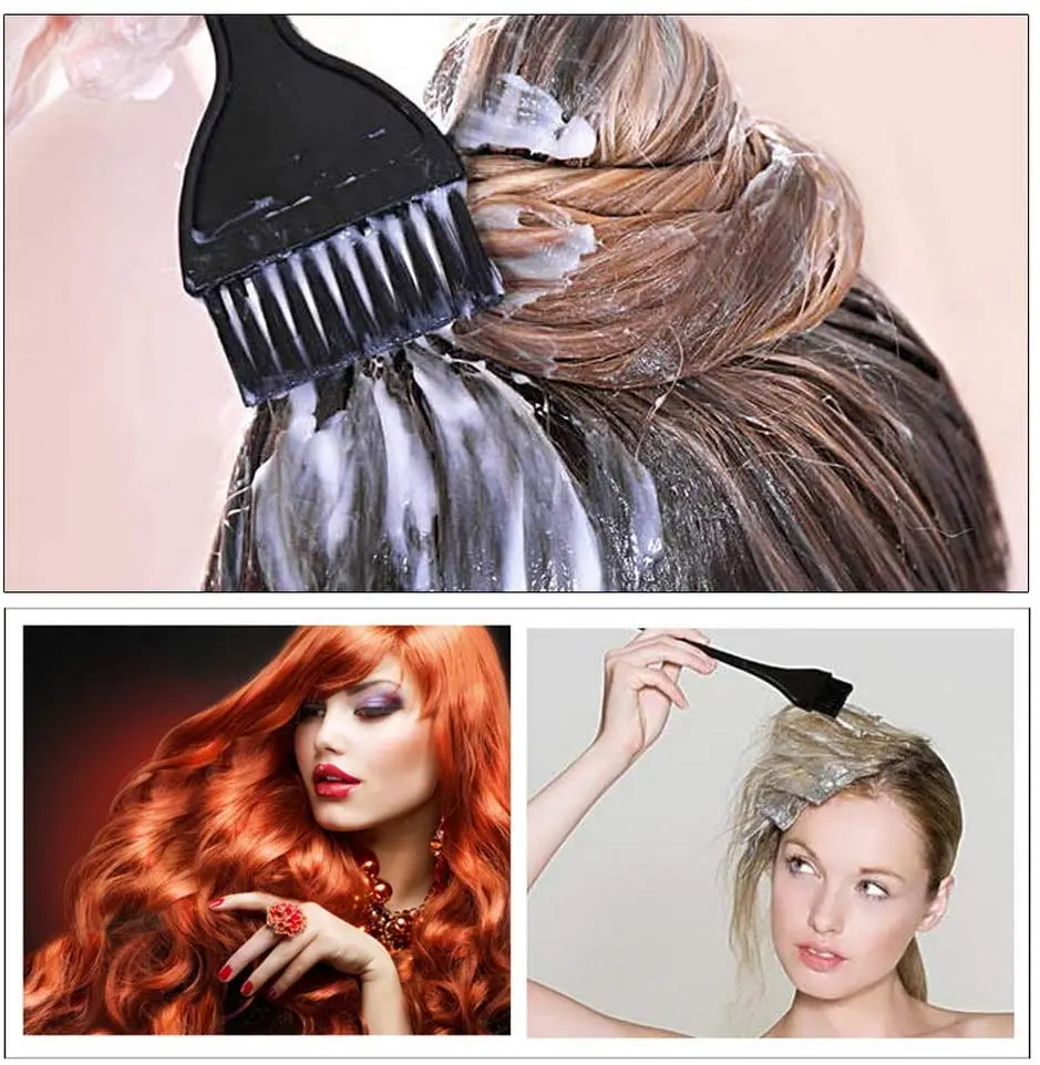 

35pcs Hair Dye Coloring Kit, Hair Tinting Bowl, Dye Brush, Ear Cover, Gloves for DIY Salon Hair Coloring Bleaching Hair Dryers H