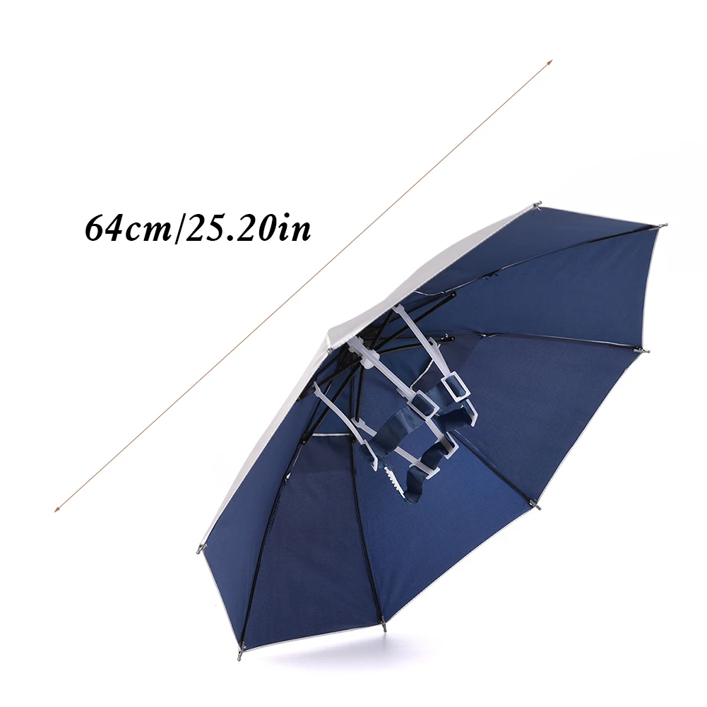 

Creative Portable Fishing Hats Folding Rainy Umbrella Anti-UV Rainproof Sun Protection Fishing Cap Umbrellas