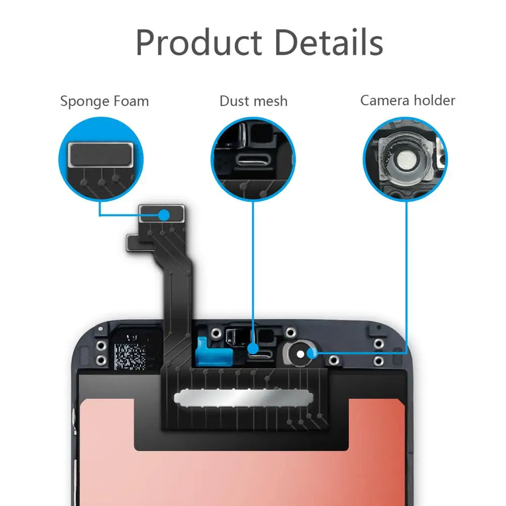 AAA + качество Pantalla для iPhone 6 6s Plus ЖК дисплей сенсорный экран дигитайзер Рамка