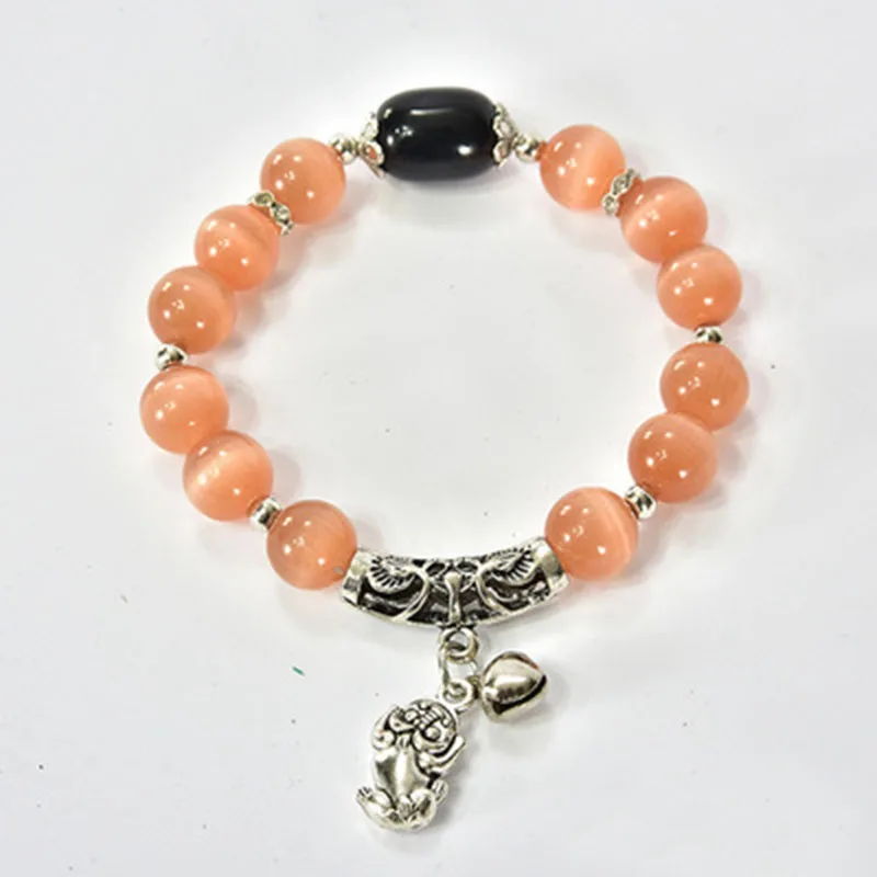 Модный браслет из бусин с натуральным опалом винтажный кристаллами