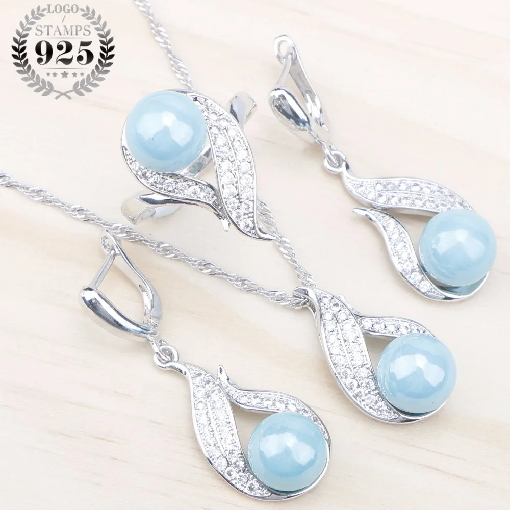 Женский ювелирный комплект из колье и серёг серебра 925 пробы|Ювелирные наборы| |