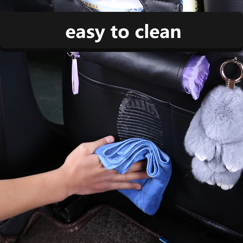

Car Seat back Storage Organizer Bag Universal PU Leather Multifunction Stowing Box Tidying Pocket Dirt-resistant Easy Clean