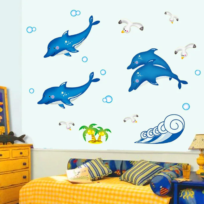 

Dolphin cartoon bathroom children's room ceiling decoration