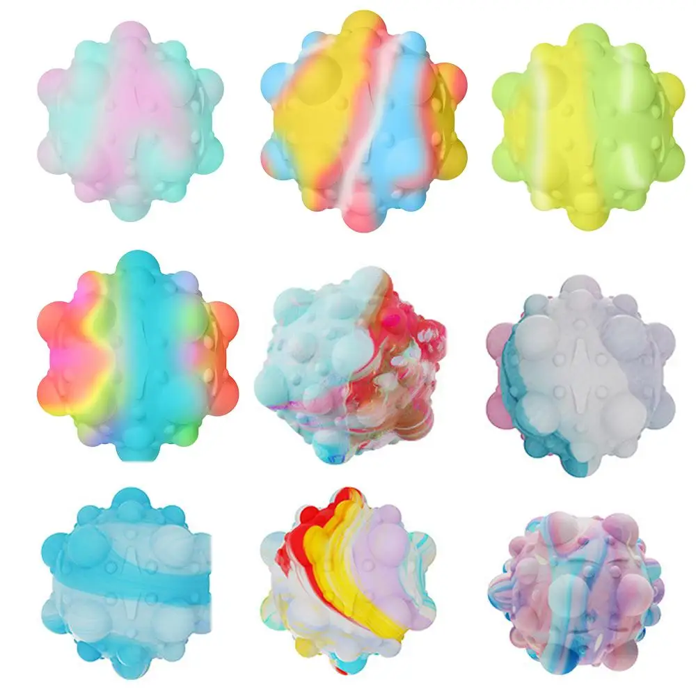 

New Popit 3D Fidget Toy Rainbow Push Bubble Ball Stress Relief Toys for Adults Sensory Relax Relieve Anxious Autism Kid Toy Gift