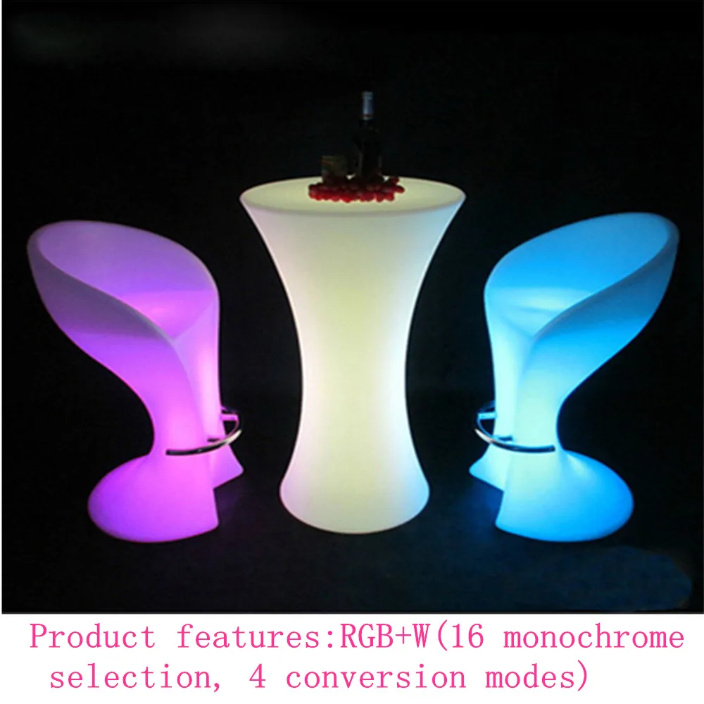 Перезаряжаемый светодиодный стол 110 см с подсветкой для коктейльного бара