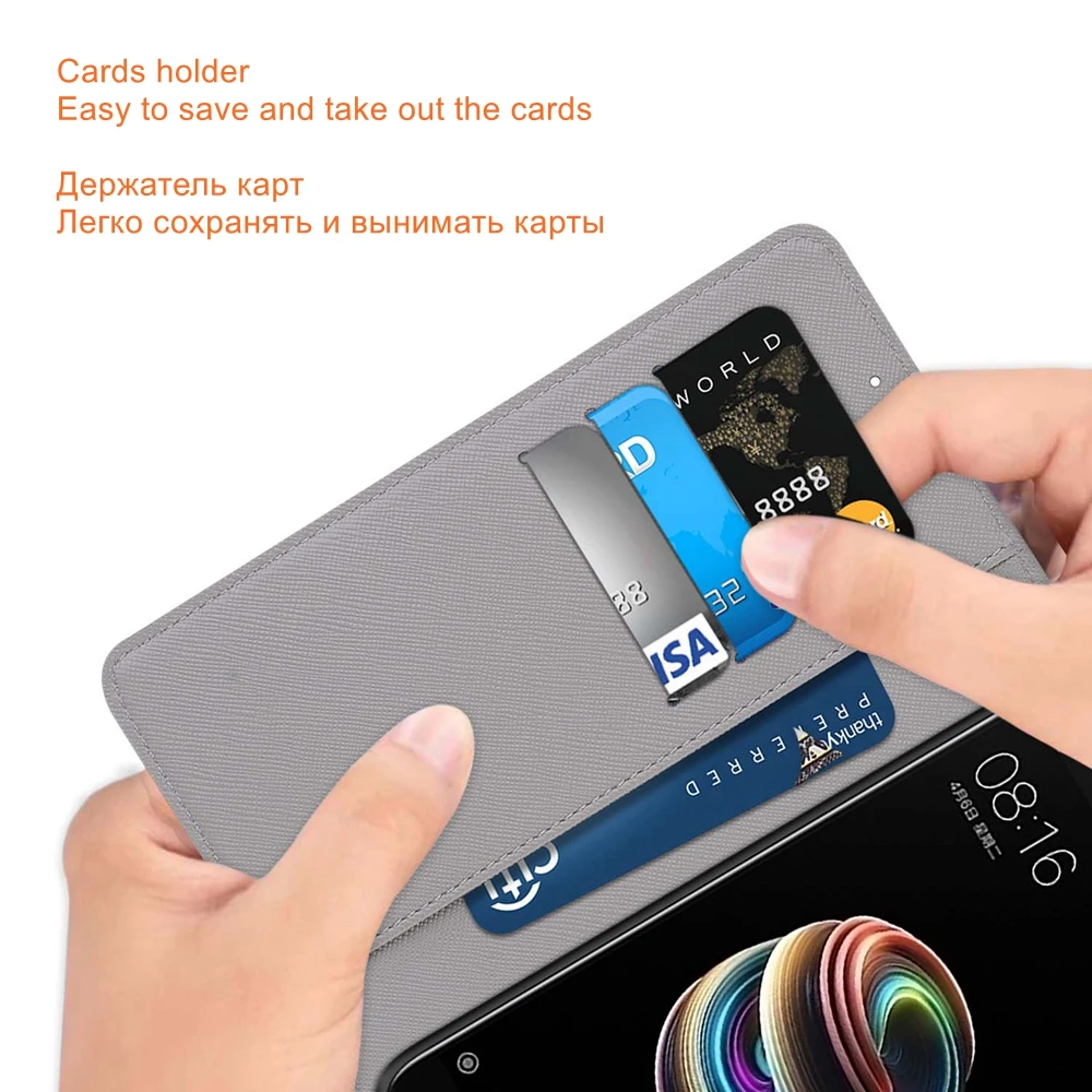 Чехол из искусственной кожи с откидной крышкой и подставкой для ZTE Blade A510 A530 A610 A6