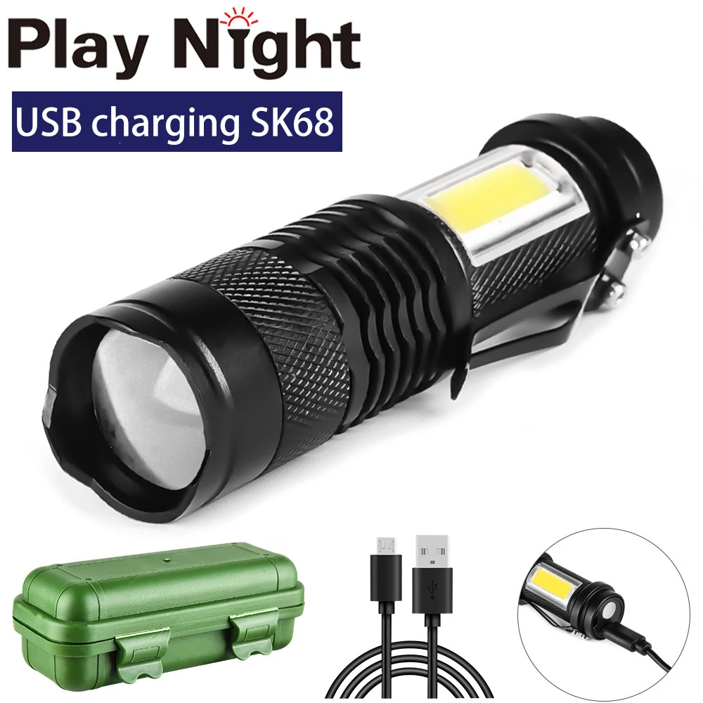 

LED Flashlight Built in battery XP-G Q5 Zoom Focus Mini Torch Lamp Adjustable Penlight Waterproof For Outdoor