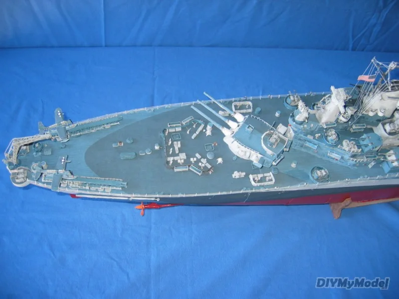 DIYMyModeI-rompecabezas DIY de USS missuri, maqueta de papel artesanal, hecho a mano juguete, regalo, utillaje de pel&iacute;cula-2