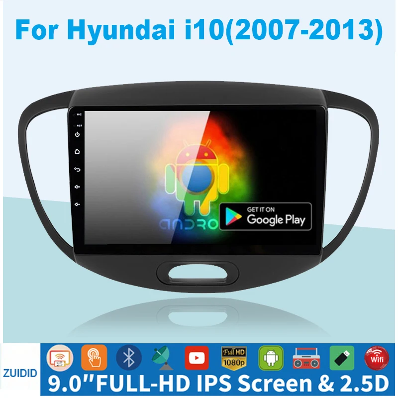 Автомагнитола 2 din на Android для Hyundai Grand i10 2008-2012 автомобильный мультимедийный плеер