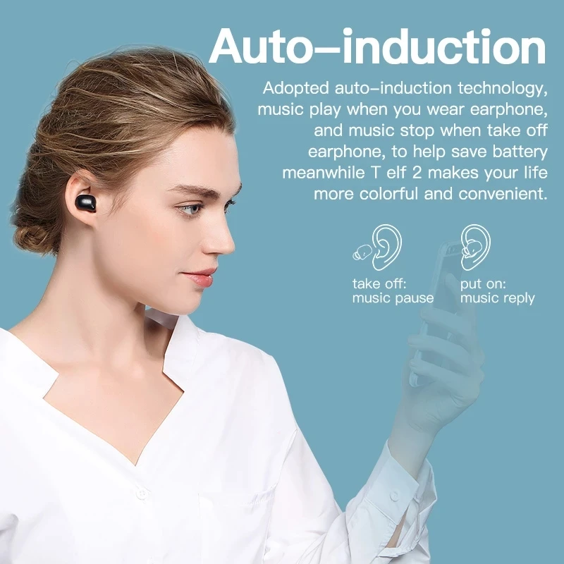 Беспроводные наушники Bluedio TWS2 T elf 2 Миниатюрная Bluetooth гарнитура с зарядным устройством гарнитура|Наушники и