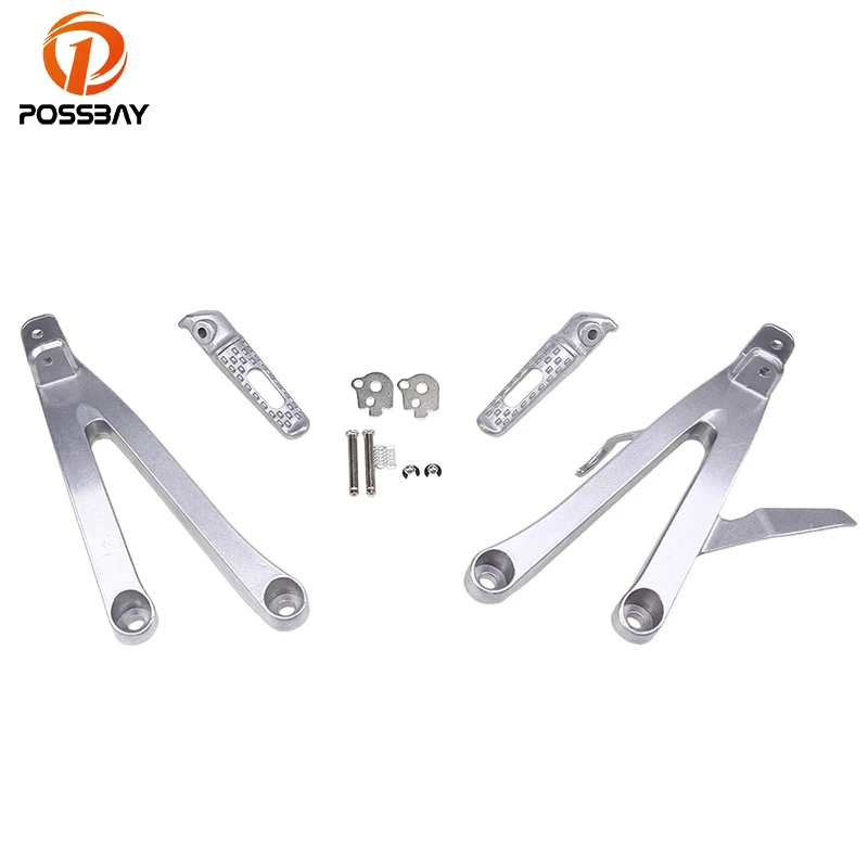 

POSSBAY 1 Set Motorcycle Passengers Rear Foot Pegs Pedals Brackets for ATV Honda CBR600RR 2007-2014 Scooter Motorcross Footrest