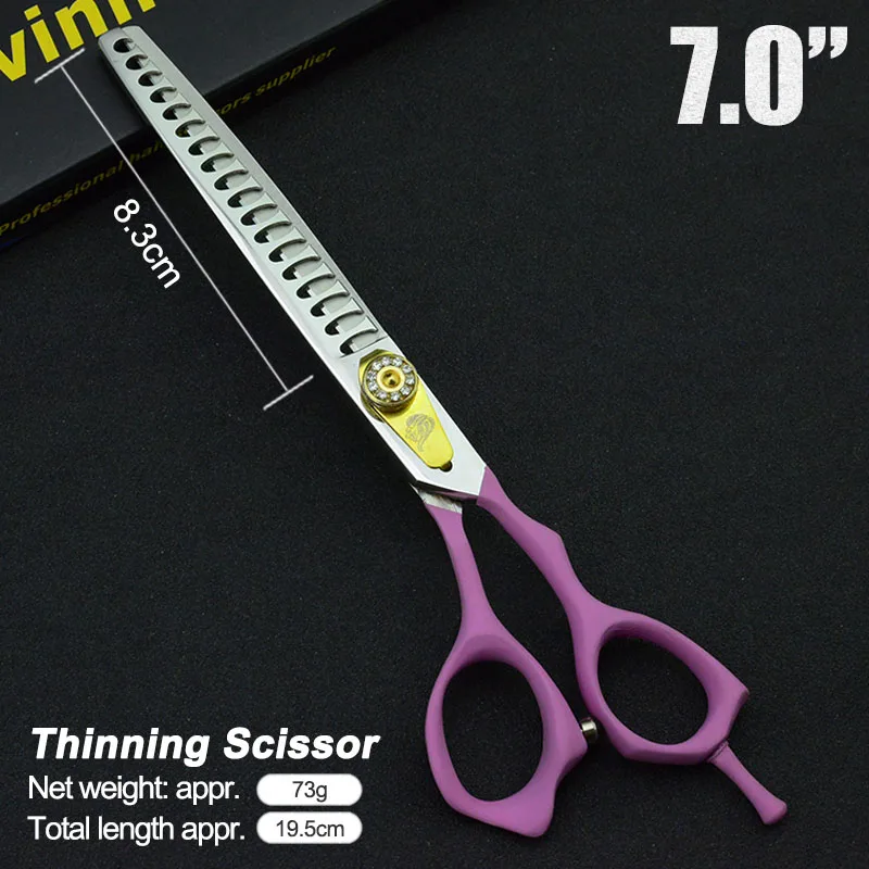 7&quot Pet Dog Gromming Scissors Kit Cutting for High Quality Straight &amp Thinning Curved Stainless Steel | Красота и здоровье