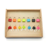 montessori colorful locks set educational sensory toys for children 2 4 years sensorial materials juguetes montessori mj1064h