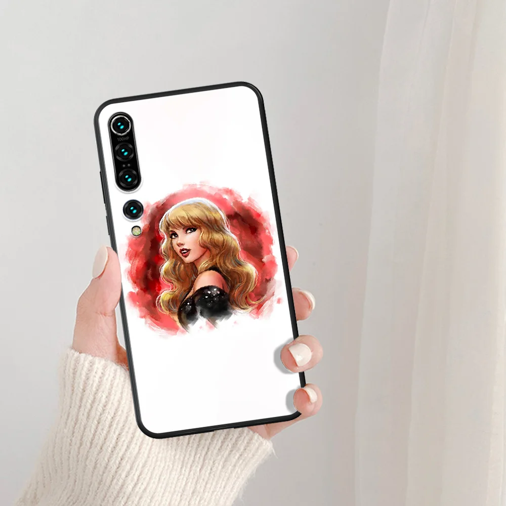 

Taylor T Swizzle Tay Phone Case For Xiaomi Mi Note 10 A3 9 MAX 3 A2 8 9 Lite Pro Ultra black Back Luxury Hoesjes Tpu Funda Soft