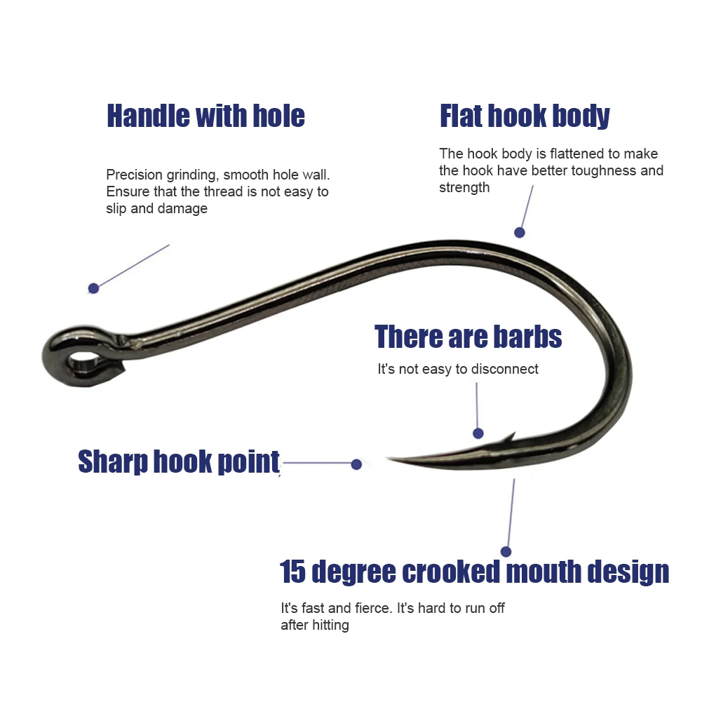 500 шт углерода Сталь рыболовный крючок приманки с защитой от повреждений и